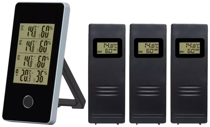 LÄMPÖMITTARI SISÄ/ULKO 3-SENS LANGATON - Sisälämpömittarit - 2618 - 1