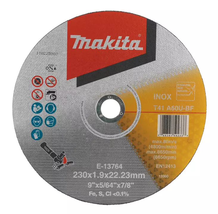 MAKITA KATKAISULAIKKA 230x1,9 MM METALLI/RST (INOX) E-13764 - Katkaisulaikat - 8968 - 1
