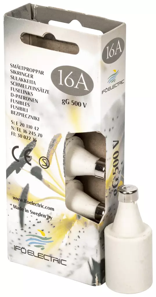 SULAKE 16A 5KPL - Sähköasennustarvikkeet, rasiat ja sulakkeet - 1948 - 1