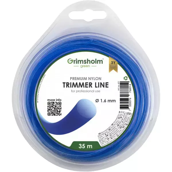 TRIMMERIN SIIMA 1,6MM GH601 GRIMSHOLM 35M PYÖREÄ - Raivaustyökalut ja tarvikkeet - 4048 - 1