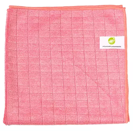 MIKROKUITUPYYHE RUUTU HETI PUNAINEN 38X38CM - Siivousvälineet - 8568 - 1