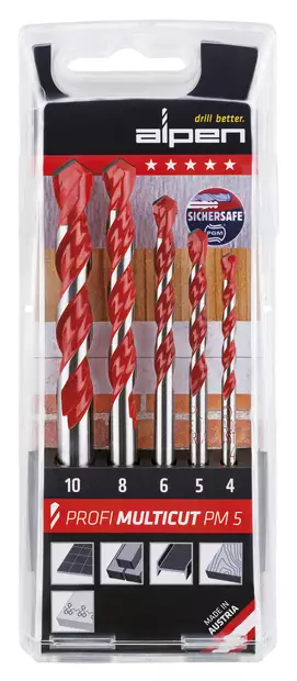 PORANTERÄSARJA 5-OS 4-10MM PROFI MULTICUT - Poranterät - 1838 - 1