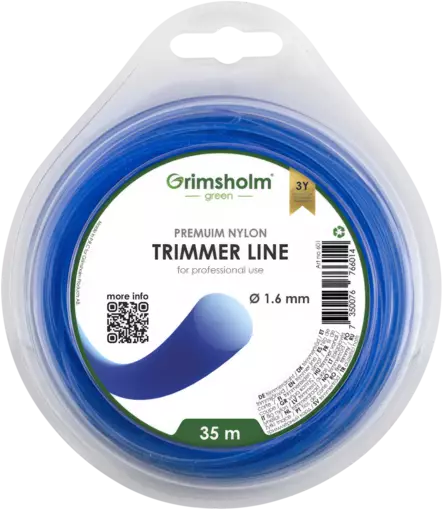 TRIMMERIN SIIMA 1,6MM GH601 GRIMSHOLM 35M PYÖREÄ - Raivaustyökalut ja tarvikkeet - 4048 - 1