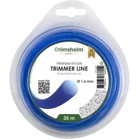 TRIMMERIN SIIMA 1,6MM GH601 GRIMSHOLM 35M PYÖREÄ - Raivaustyökalut ja tarvikkeet - 4048 - 1