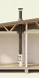 JEREMIAS TAKKAPIIPPU 3M 150MM MUSTA - Savupiiput - 6778 - 2