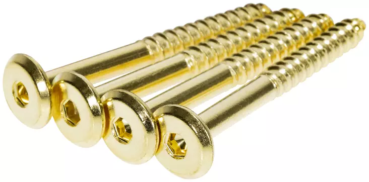 HUONEKALURUUVI 6.3X60 MESSINKI 4KPL 311 - Kuusiokoloruuvit - 849 - 1