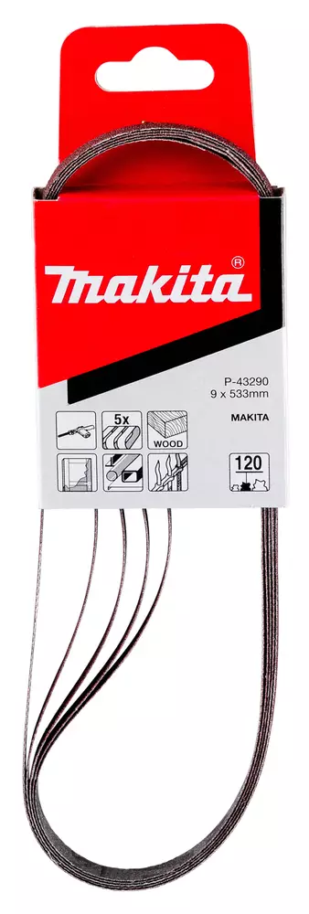 MAKITA HIOMANAUHA K120 9 X 533 MM 5KPL P-43290 - Hiomakoneiden paperit ja laikat - 9029 - 1