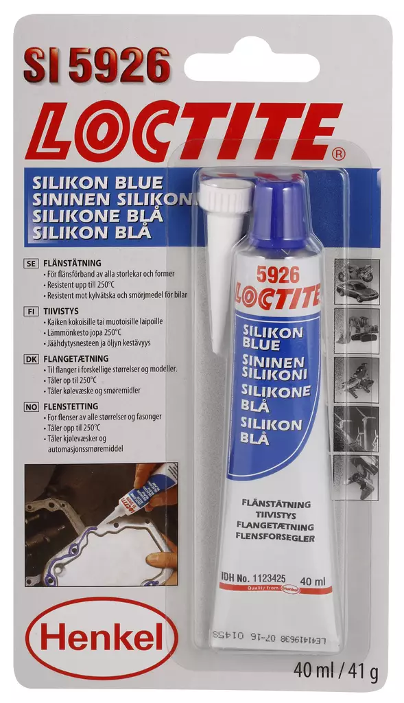 MOOTTORISILIKONI SININEN SI5926 40ML - Liimat ja tiivistysmassat - 2949 - 1