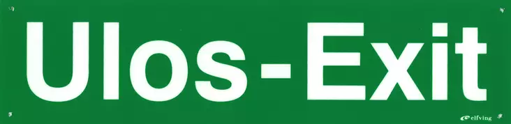 OPASTE JV 400X100 ULOS-EXIT, MUOVI - Kilvet, opasteet ja liikenteenohjaus - 839 - 1