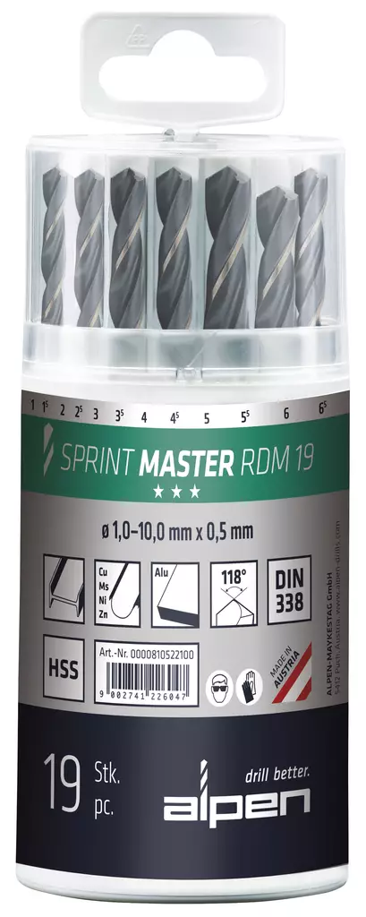 PORANTERÄSARJA 19-OS 1-10MM HSS SPRINT MASTER - Poranterät - 1119 - 1