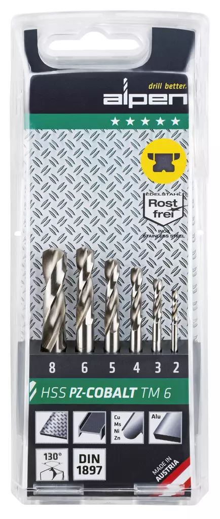 PORANTERÄSARJA 6-OS 2-8MM HSS-CO PZ-COBALT - Poranterät - 1129 - 1