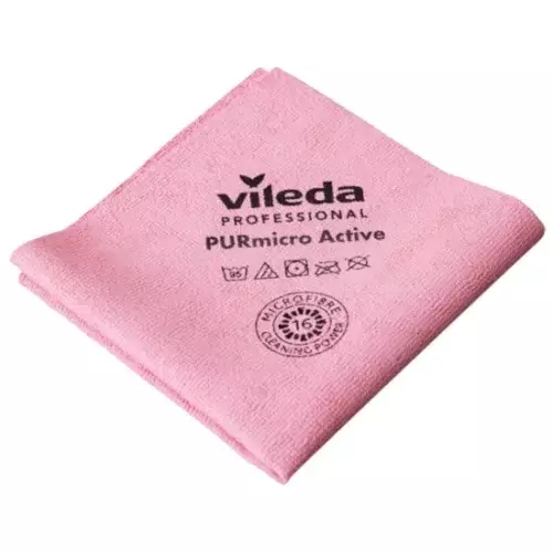 VILEDA PURMICRO ACTIVE LIINA PUNAINEN 38X35 - Siivousvälineet - 8519 - 1