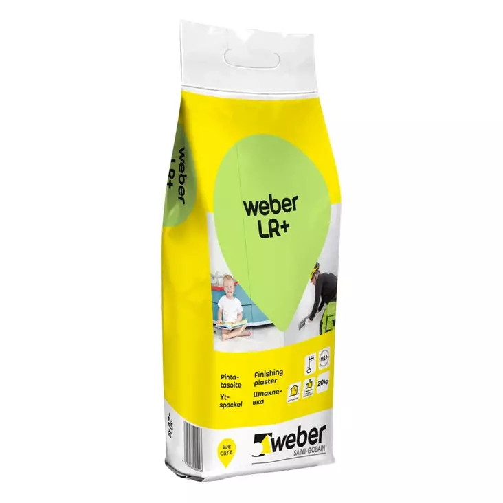 WEBER LR+ PINTATASOITE 20KG 1,2KG/M2/MM - Tasoitteet - 7369 - 1