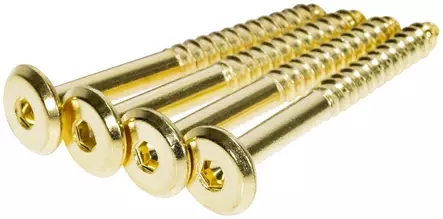 HUONEKALURUUVI 6.3X60 MESSINKI 4KPL 311 - Kuusiokoloruuvit - 849 - 1