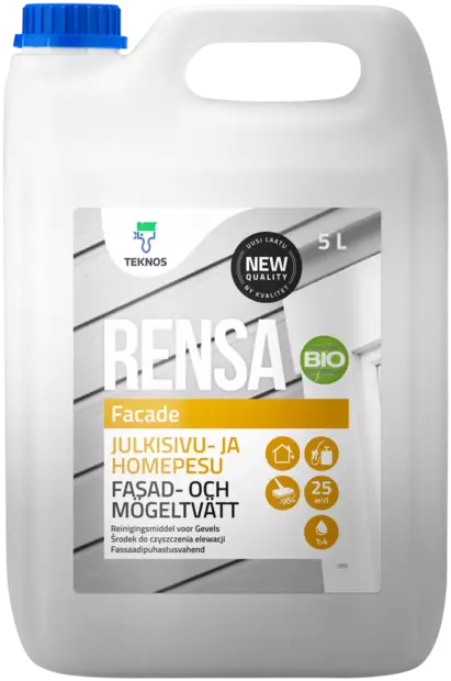 JULKISIVU-JA HOMEPESU RENSA 5 L TEKNOS - Maaliohenteet ja pesuaineet - 8839 - 1