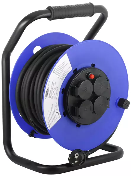 KAAPELIKELA 25M KUMI 4-OS 3X2,5MM - Jatkojohdot, kelat ja tarvikkeet - 949 - 1