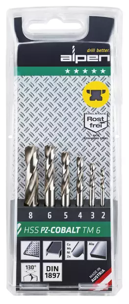 PORANTERÄSARJA 6-OS 2-8MM HSS-CO PZ-COBALT - Poranterät - 1129 - 1