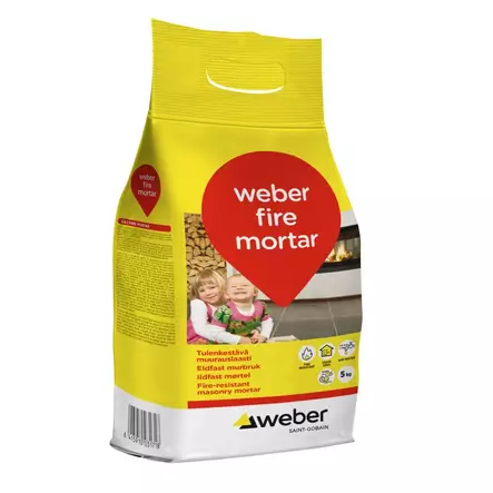 WEBER FIRE MORTAR 5KG TULENKESTÄVÄ MUURAUSLAASTI - Muurauslaastit - 9079 - 1